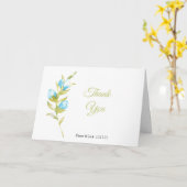 Blue Rose Buds Wedding Dankeschön Karten (Gelbe Blume)