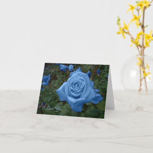 Blue Rose Card Karte (Gelbe Blume)
