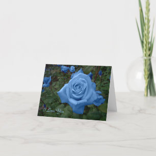 Blue Rose Card Karte