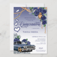 Blue Rose Classic Blue Lowrider Chola Quinceanera
