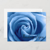 Blue Rose Denken Sie an Ihre Karte (Vorne/Hinten)