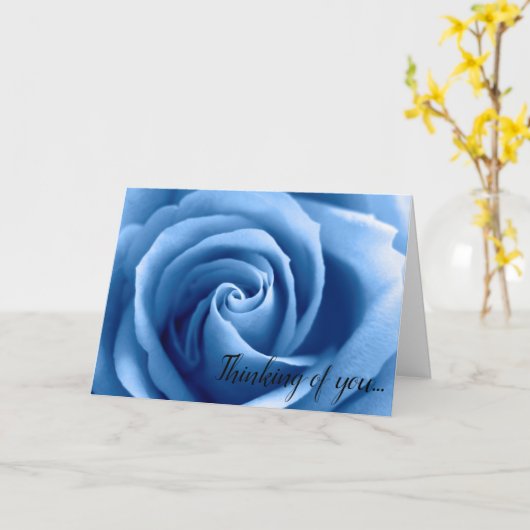 Blue Rose Denken Sie an Sie Karte (Gelbe Blume)