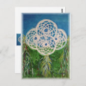 Blue Rose Dreamcatcher Postkarte (Vorne/Hinten)