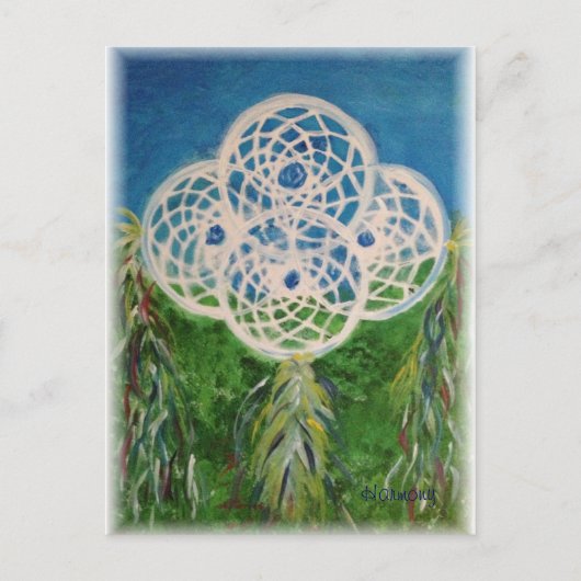 Blue Rose Dreamcatcher Postkarte (Vorderseite)
