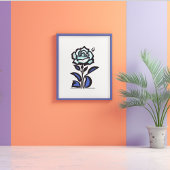 Blue Rose Dreamscape Poster