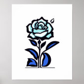 Blue Rose Dreamscape Poster (Vorne)