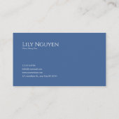 Blue Rose Floral and Luminous Cosmic Night Visitenkarte (Rückseite)