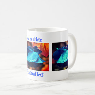 Blue Rose Floral Art Fotografie Personalisiert  Kaffeetasse