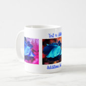 Blue Rose Floral Art Fotografie Personalisiert Kaffeetasse (Vorderseite Links)