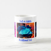 Blue Rose Floral Art Fotografie Personalisiert Kaffeetasse (Mittel)