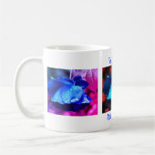 Blue Rose Floral Art Fotografie Personalisiert Kaffeetasse (Links)