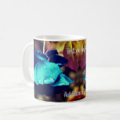 Blue Rose Floral Art Personalisiert Kaffeetasse (Vorderseite Links)