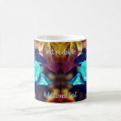 Blue Rose Floral Art Personalisiert Kaffeetasse (Mittel)