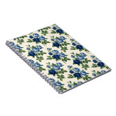 Blue Rose Floral Pattern Notizblock (Rechte Seite)