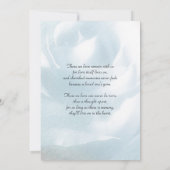 Blue Rose Foto Floral Memorial Service Ankündigung (Rückseite)