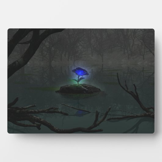 Blue Rose Foto Plaque Fotoplatte (Vorderseite)