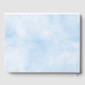 Blue Rose Garden Blue & Gold Taufen Gästebuch (Rückseite)