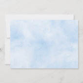 Blue Rose Garden Taufe Foto Dankeskarte (Rückseite)