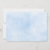 Blue Rose Garden Taufe Foto Einladung (Rückseite)