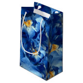 Blue Rose Gift Bag Kleine Geschenktüte (Rückseite Schrägansicht)