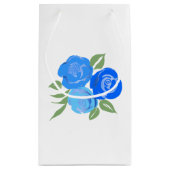 Blue Rose Gift Bag Kleine Geschenktüte (Rückseite)