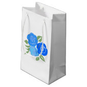 Blue Rose Gift Bag Kleine Geschenktüte (Rückseite Schrägansicht)