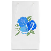 Blue Rose Gift Bag Kleine Geschenktüte (Vorderseite)