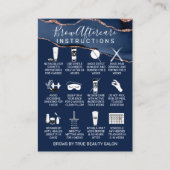 Blue Rose Gold Agate Brows Aftercare Icon Visitenkarte (Vorderseite)