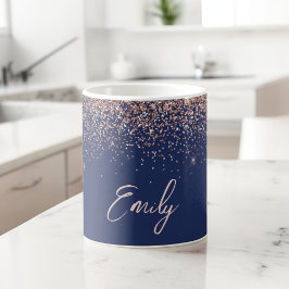 Blue Rose Gold - Blush Pink Glitzer Sparkone Kaffeetasse