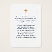 Blue Rose Gold Floral Memories Cards (Rückseite)