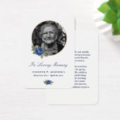 Blue Rose Gold Floral Memories Cards (Schreibtisch)