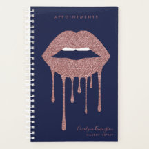 Blue Rose Gold Glitzer Drilling Lips