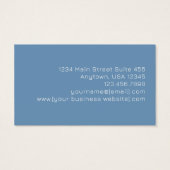 Blue Rose Gold Monogram Modern Business Card (Rückseite)