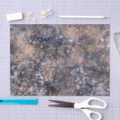 Blue & Rose Gold Paint Spritzer Abstrakter Glamour Seidenpapier (Handwerk)