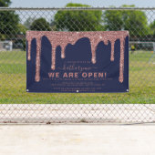 Blue Rose Gold Sparkline Glitzer Tropfen Business Banner (Insitu)