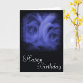 Blue Rose Happy Birthday Card Design 1 Karte (Gelbe Blume)