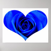 Blue Rose Heart Poster (Vorne)