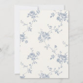 Blue Rose Hochzeit Einladung (Rückseite)