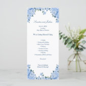 Blue Rose Hochzeitsprogramm Programm (Stehend Vorderseite)