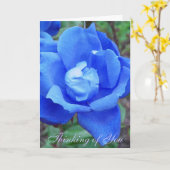 Blue Rose individuell anpassbare Karte (Gelbe Blume)
