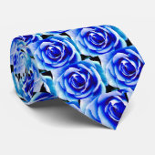Blue Rose_ Krawatte (Gerollt)