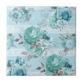 Blue Rose Lace Fliese (Vorderseite)