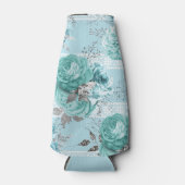 Blue Rose Lace Luxury Flaschenkühler (Vorderseite)