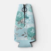 Blue Rose Lace Luxury Flaschenkühler (Rückseite)