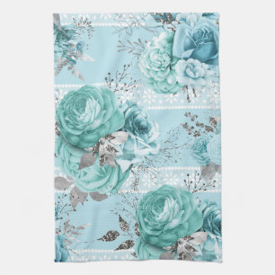 Blue Rose Lace Luxury Geschirrtuch