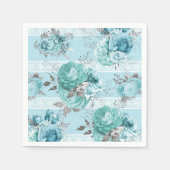 Blue Rose Lace Serviette (Vorderseite)