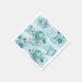 Blue Rose Lace Serviette (Ecke)
