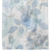 Blue Rose Luxus Design Duschvorhang (Vorderseite)