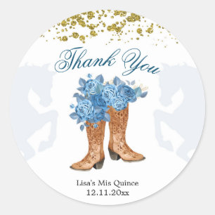 Blue Rose Mexican Mis Quince Sticker