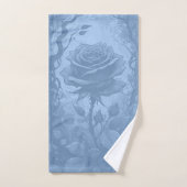 Blue Rose Motif Badhandtuch Set (Handtuch)